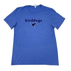 Birddogs Shirt Mens Size Large Blue Short Sleeve Tee‎ Canvas Stretch Casual
